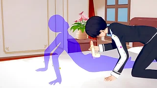 Sword Art Online Yaoi - Kirito Handjob and anal with creampie - Sissy crossdress Japanese Asian Manga Anime Parka Game Porn Gay